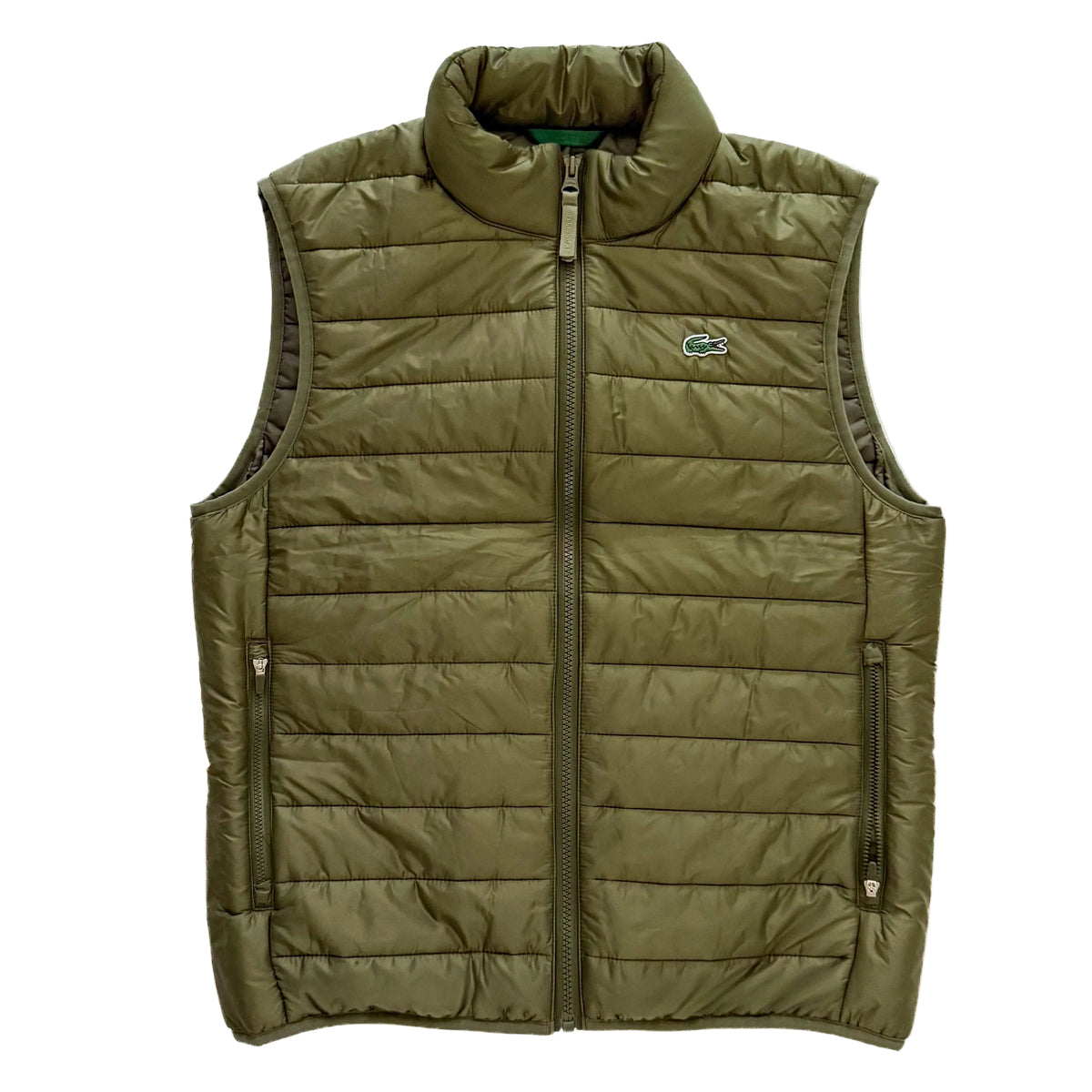 LACOSTE prsluk olive green