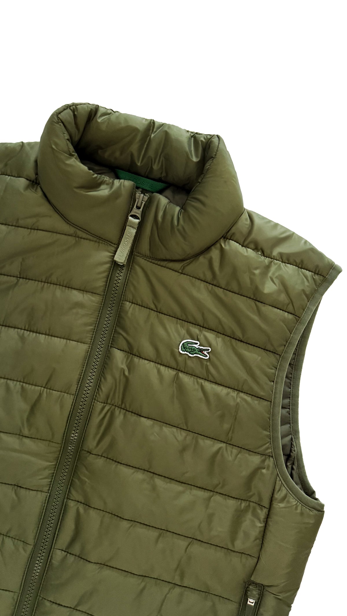 LACOSTE prsluk olive green